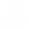 Icone d'une goutte d'eau blanche sur fond transparent.
